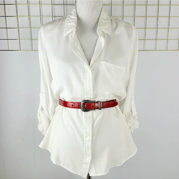 Brighton Interchangeable Red Black Leather Western Vintage Belt - Picture 11 of 11